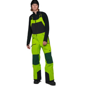 Black Diamond Recon Stretch Pro Bib Bibs Ski Snow Mens M Lime Forest Green $525